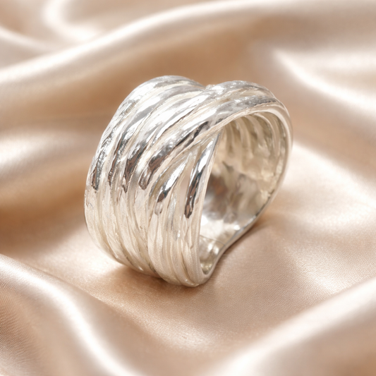 טבעת כסף ענפים