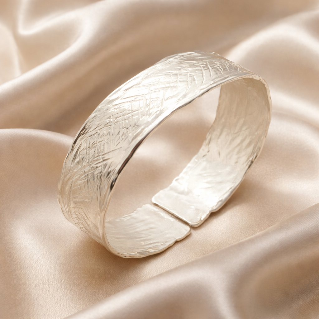 צמיד כסף רחב