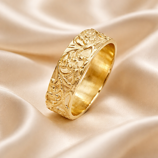 טבעת נישואין זהב 14 קראט - לבונה