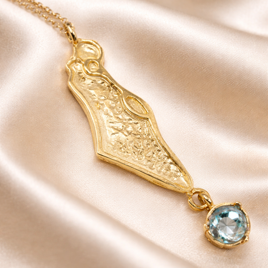 תליון מפת ארץ ישראל מזהב 14 קראט