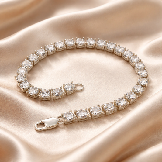 צמיד טניס כסף זירקונים