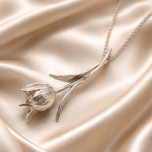 תליון כסף פרח