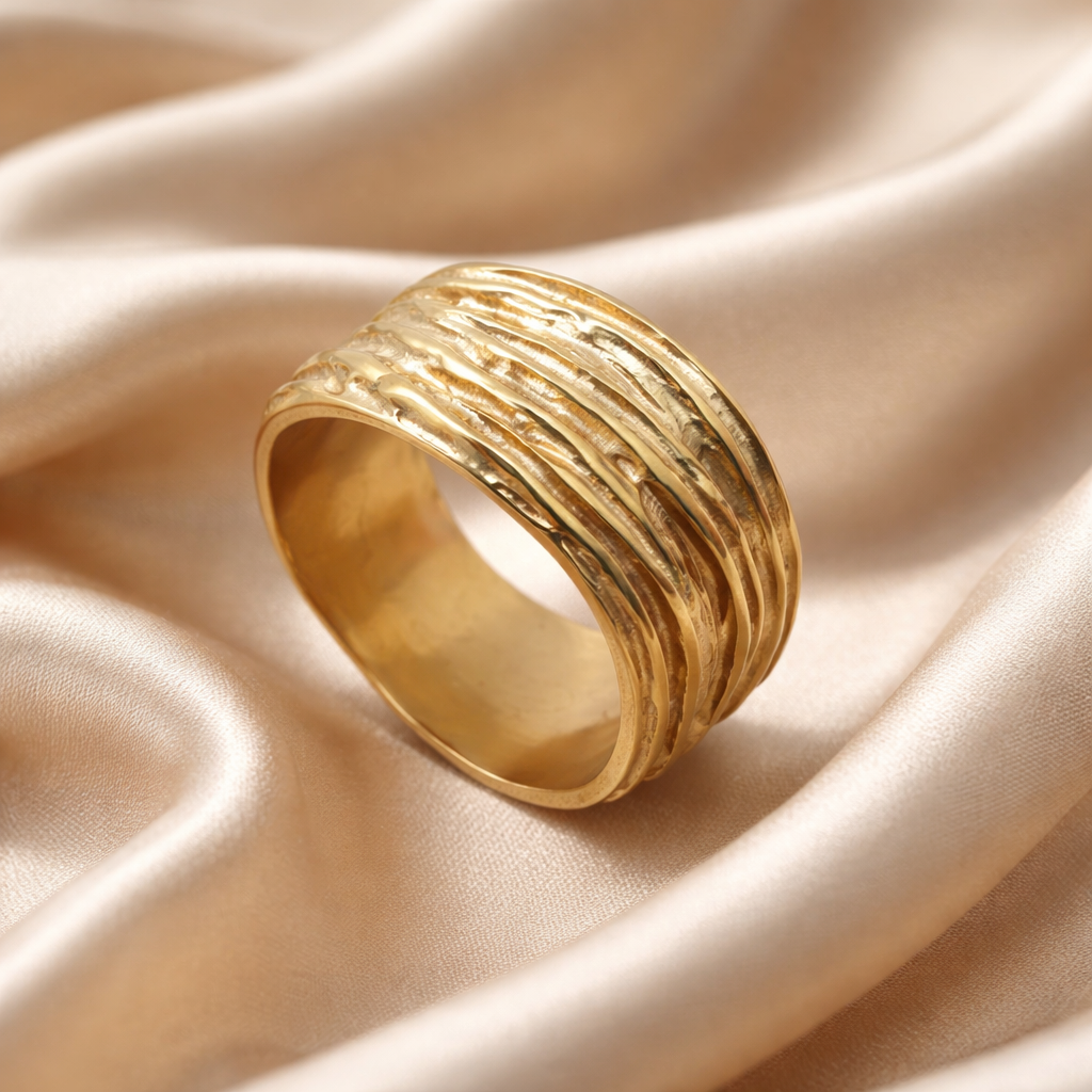 טבעת נישואים 14 קראט - כלנית