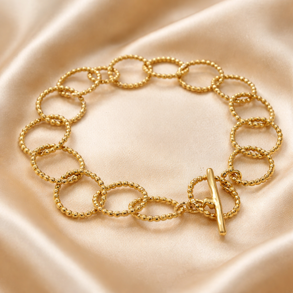 צמיד זהב 14 קראט חוליות