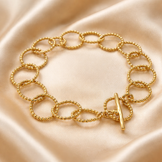 צמיד זהב 14 קראט חוליות