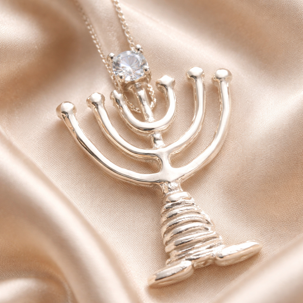 תליון מנורה מכסף