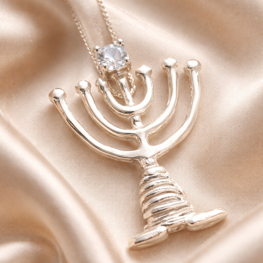 תליון מנורה מכסף