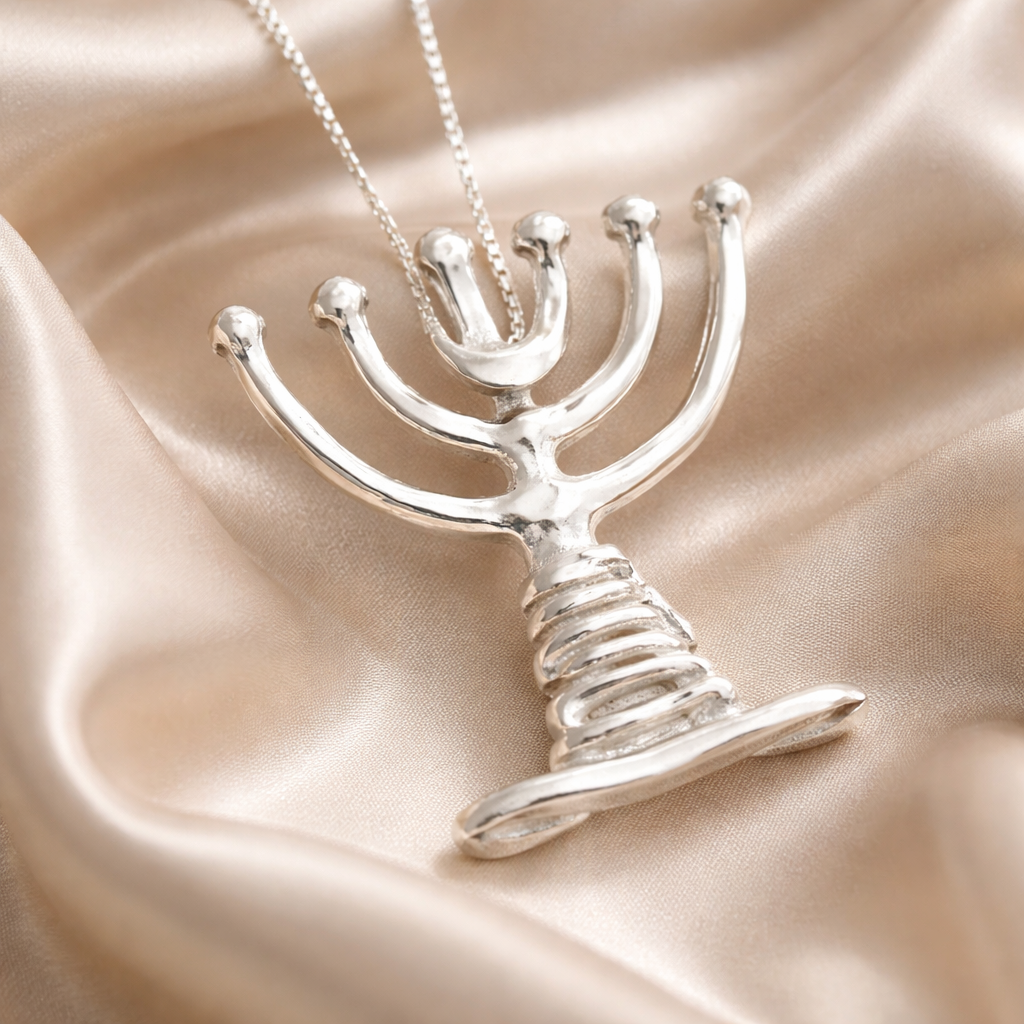 תליון מנורה מכסף