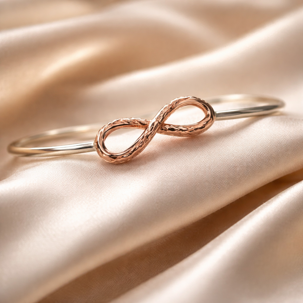 צמיד כסף וזהב אינסוף / אינפיניטי