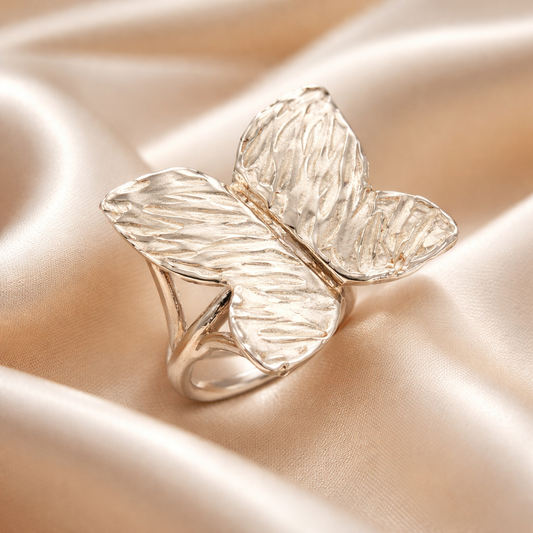 טבעת כסף פרפר