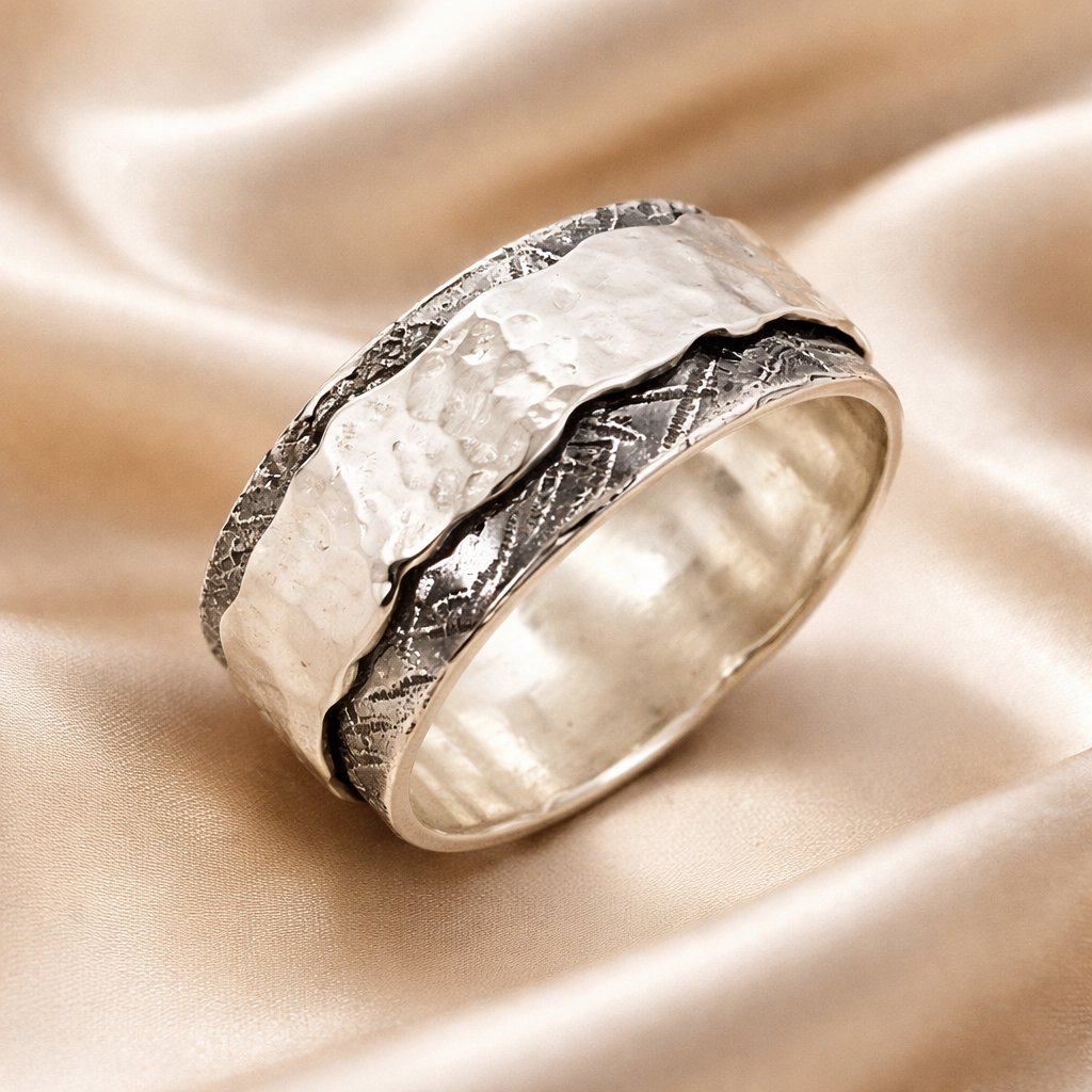 טבעת כסף מסתובבת / ספינר פטל