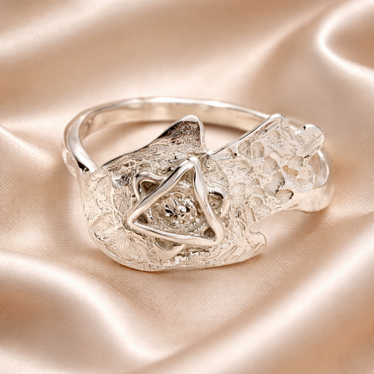 טבעת כסף חמסה