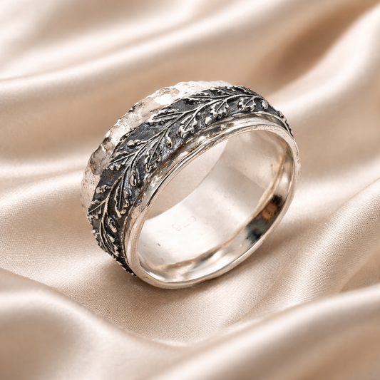 טבעת כסף מסתובבת / ספינר ערבה