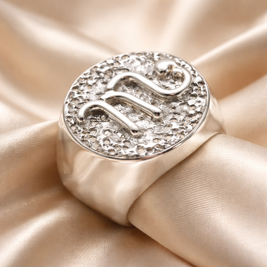 טבעת חותם עגולה עם אפשרות לחריטה