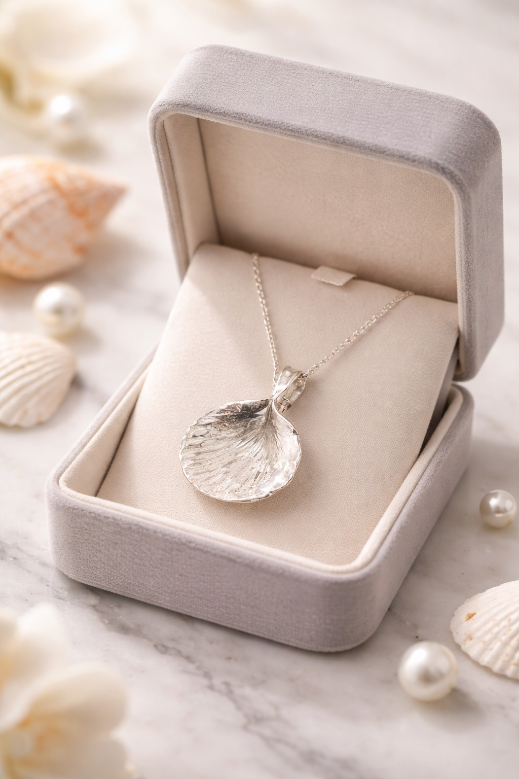 תליון כסף צדף