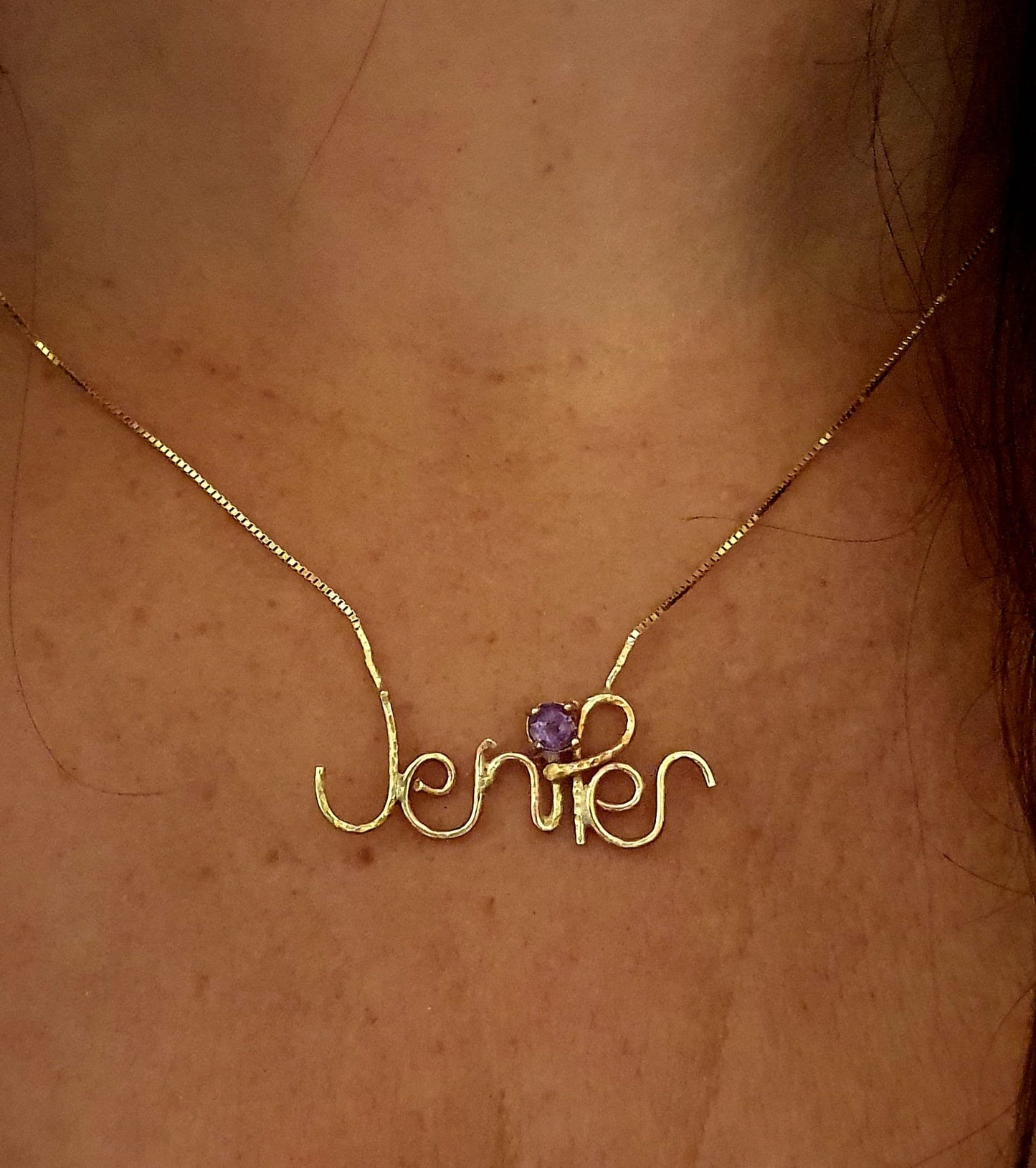 שרשרת שם בזהב