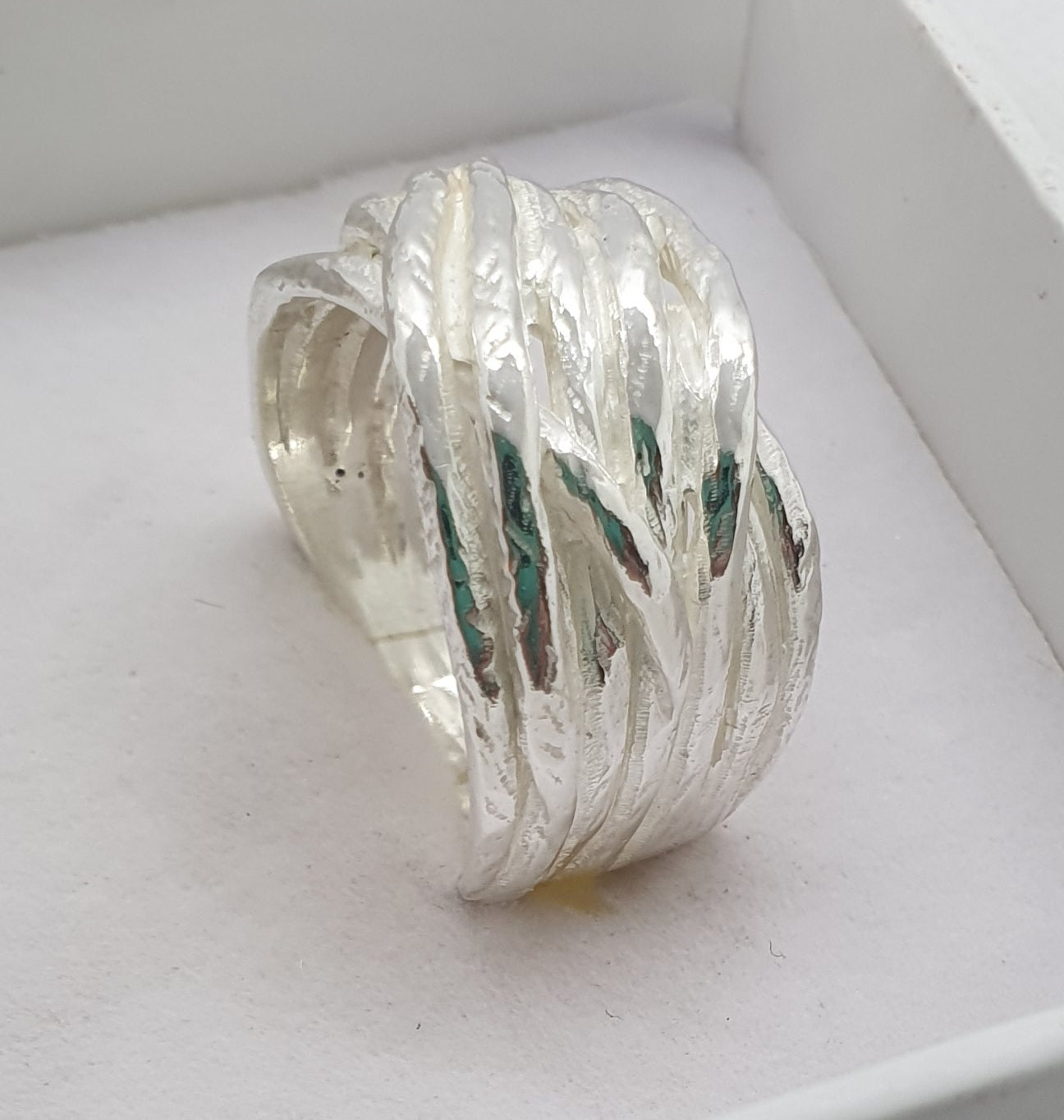 טבעת כסף ענפים