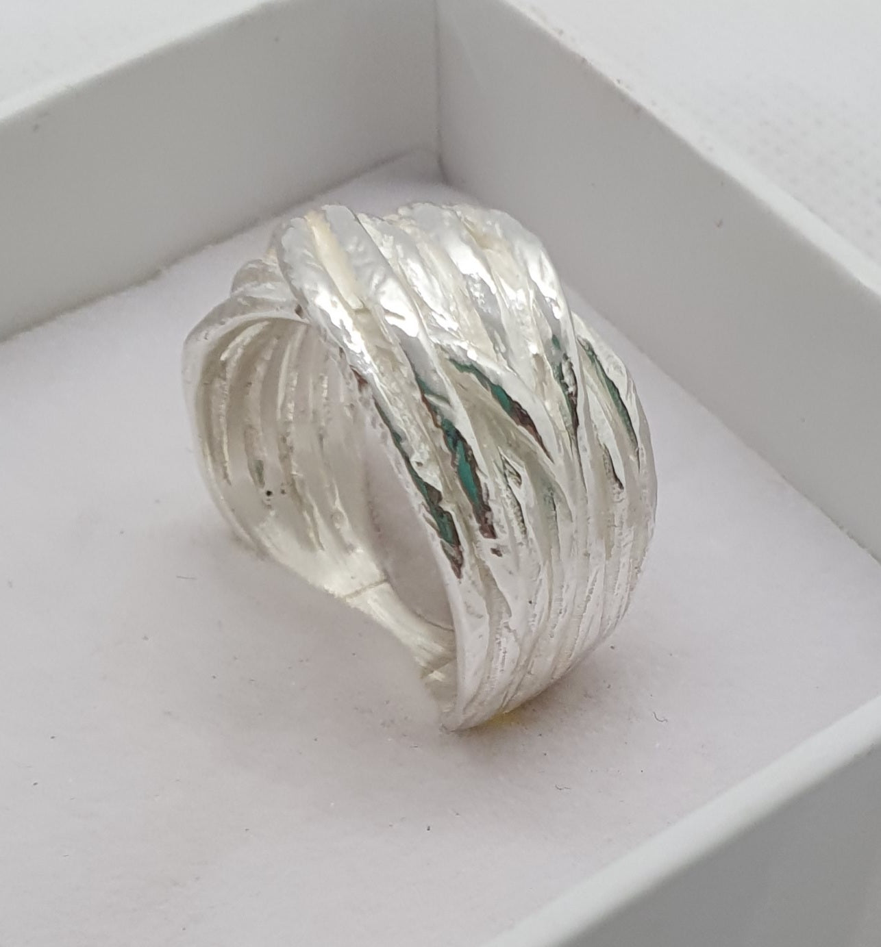 טבעת כסף ענפים