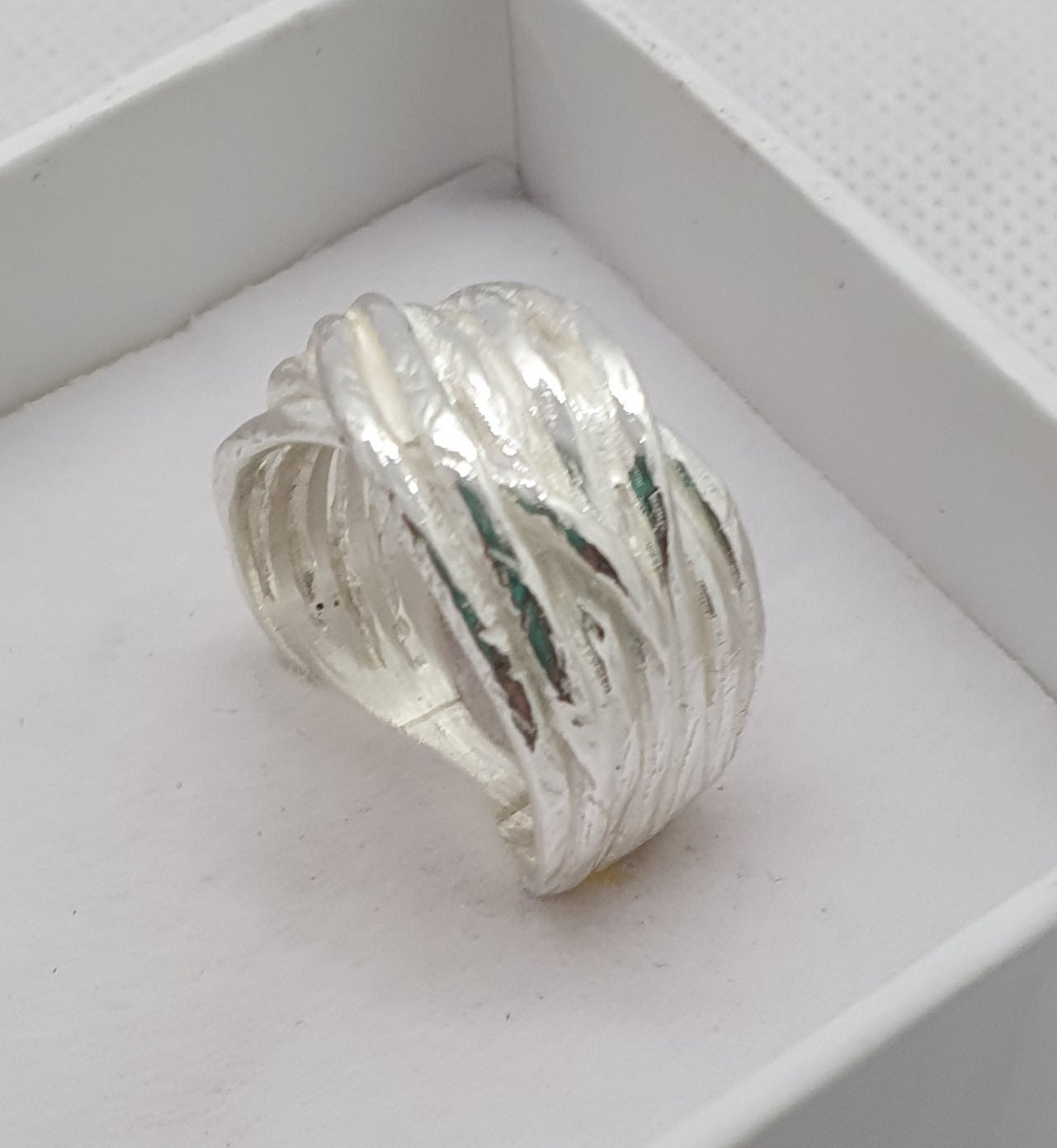 טבעת כסף ענפים