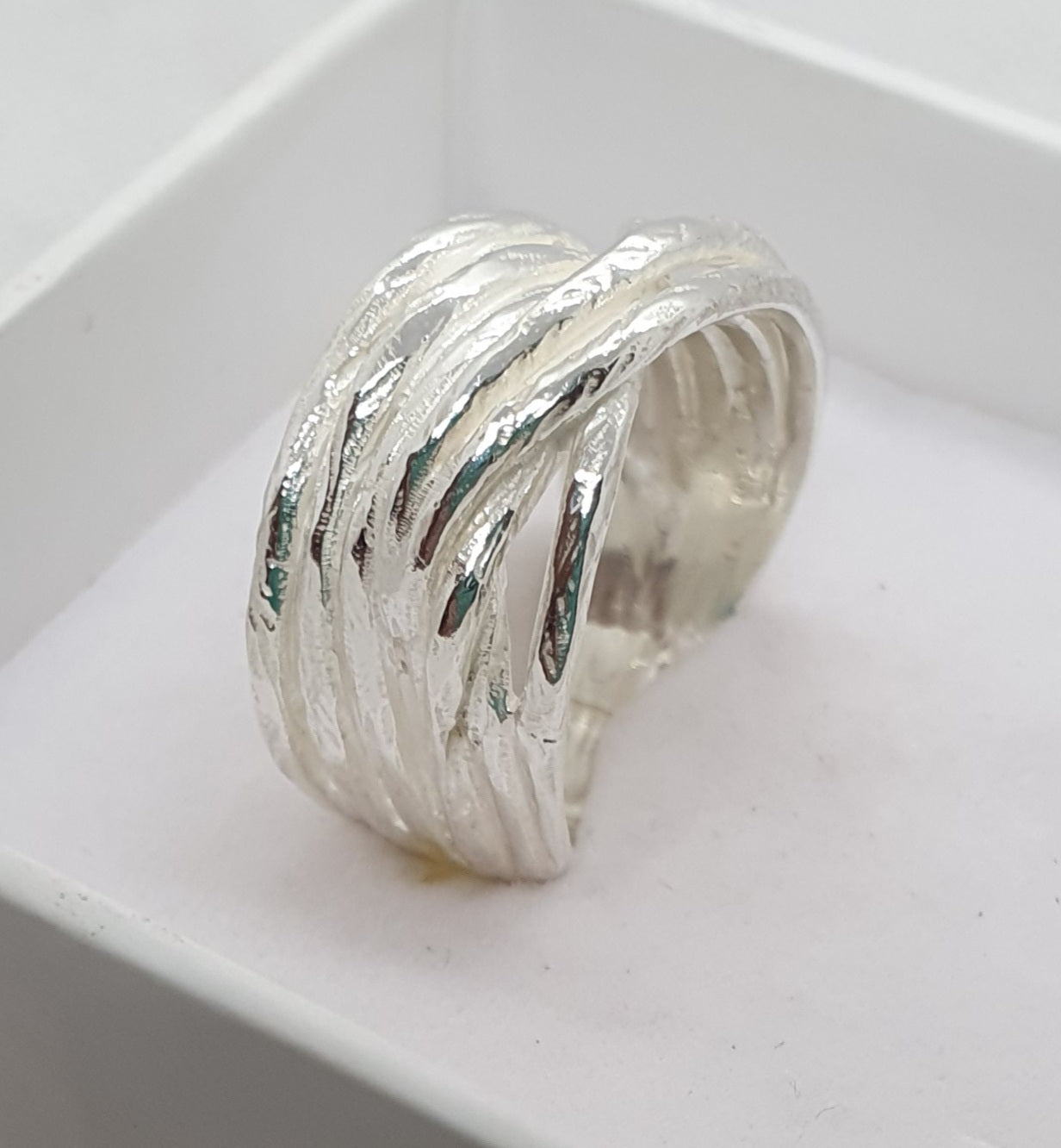 טבעת כסף ענפים