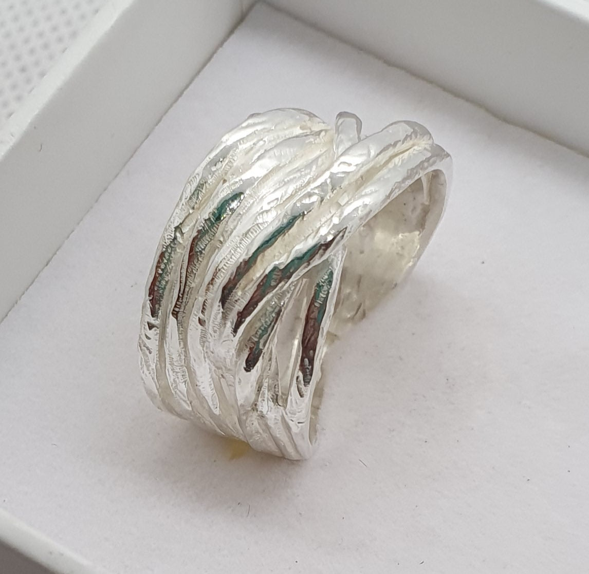 טבעת כסף ענפים