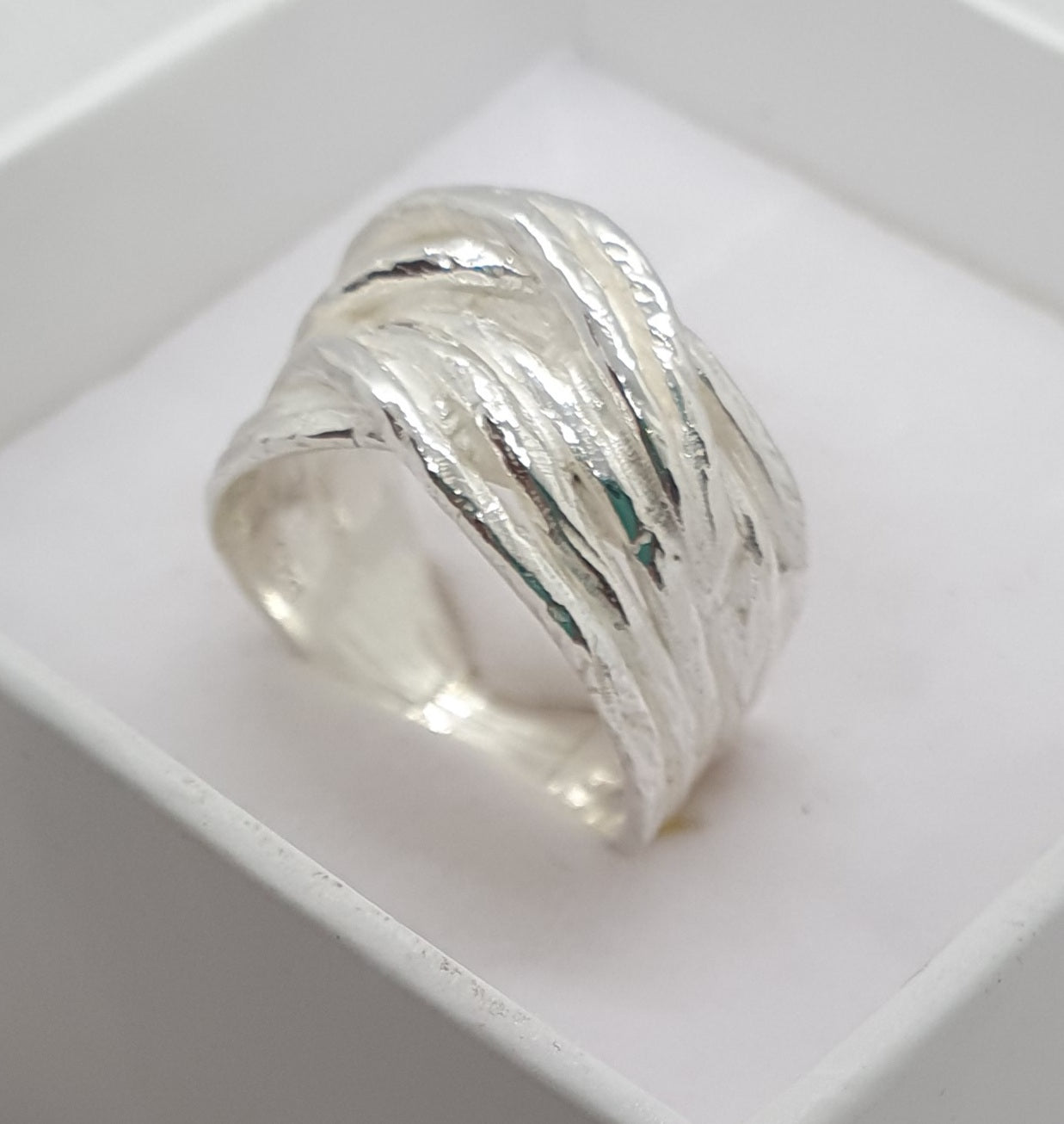 טבעת כסף ענפים