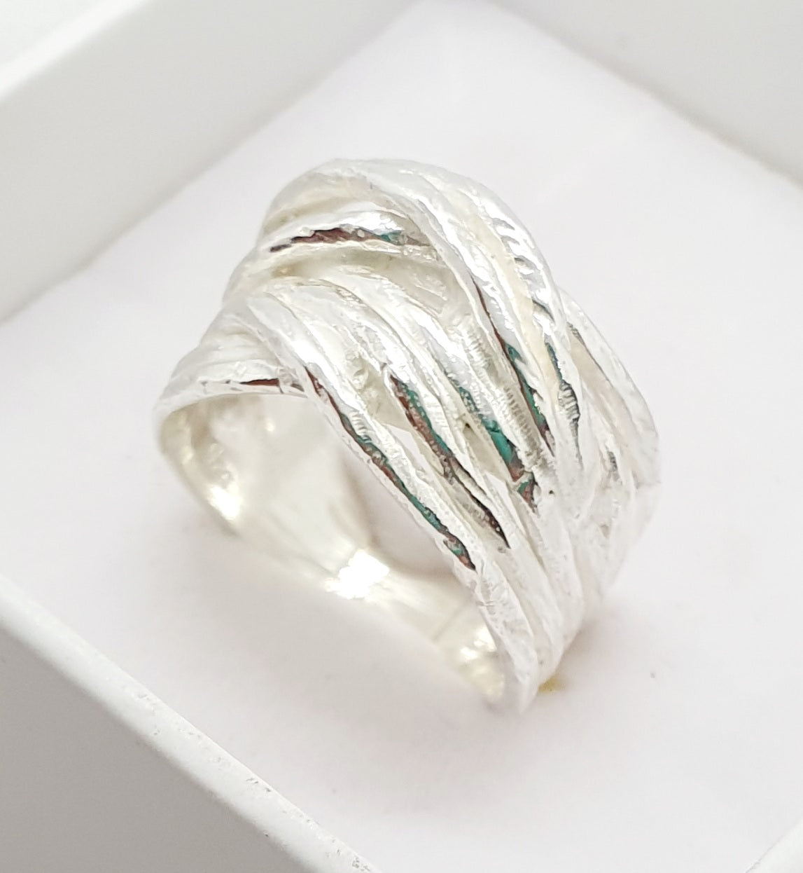 טבעת כסף ענפים