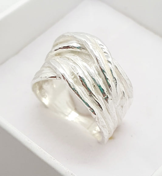 טבעת כסף ענפים