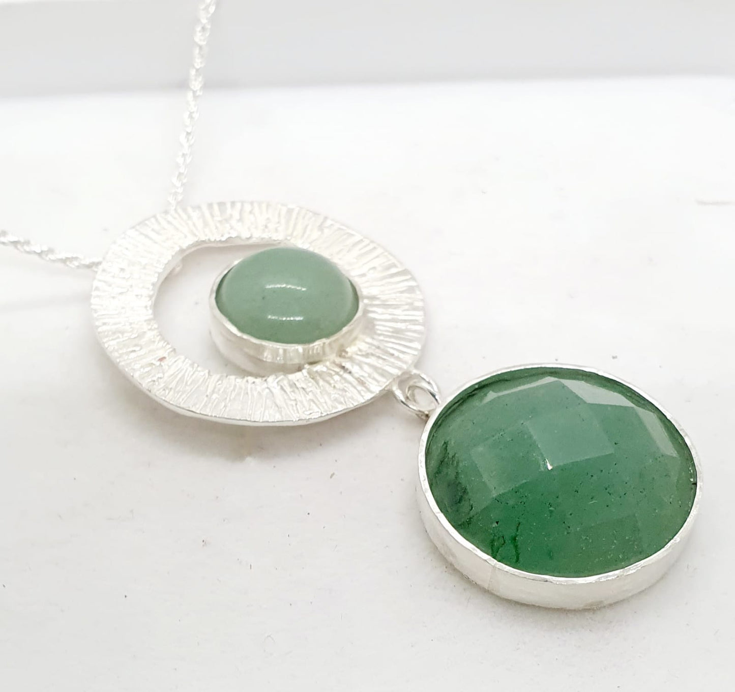 תליון כסף ארוך עם אוונטורין